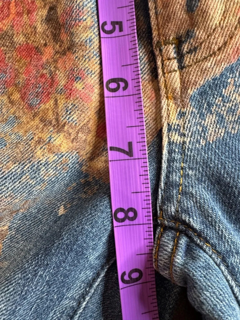 J. CREW Boot-Cut Jeans with Multi-Color Floral Print